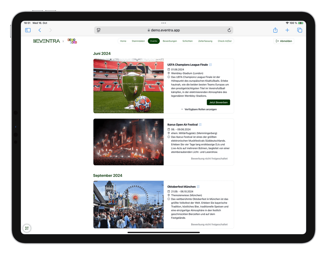 Eventausschreibungen